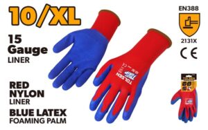 RUKAVICE RADNE LATEX PJENASTI PLAVI 10 (XL)