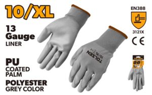 RUKAVICE RADNE (PU PREMAZANE SIVE) 10 (XL)
