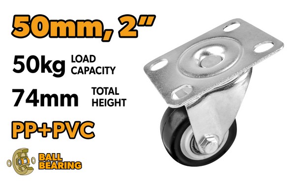 TO62898 KOTAČ ZA KOLICA OKRETNI 50 MM- MAX. 50 KG