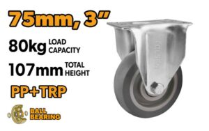 KOTAČ ZA KOLICA FIX 75 MM MAX. 100 KG