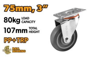 KOTAČ ZA KOLICA OKRETNI 75 MM- MAX. 80 KG