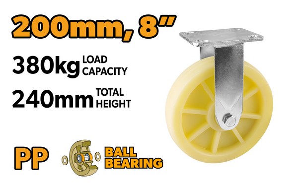 TO62937 KOTAČ ZA KOLICA FIX 190 MM, MAX 380 KG