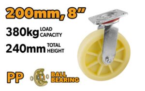 KOTAČ ZA KOLICA OKRETNI 190 MM- MAX. 380 KG