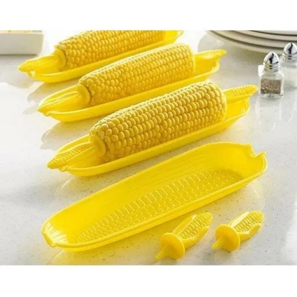 HO362102 DRŽAČI ZA KUKURUZ PVC 2KOM 21 CM