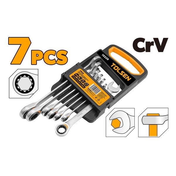 TO15229 SET KOMBINIRANIH KLJUČEVA 7 KOM, 8-19 MM