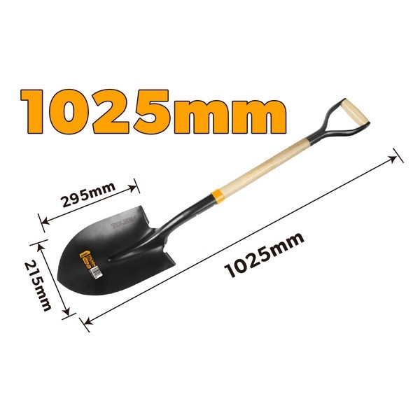 TO58001 LOPATA ŽELJEZNA SA DRVENIM DRŽALOM 1025 MM