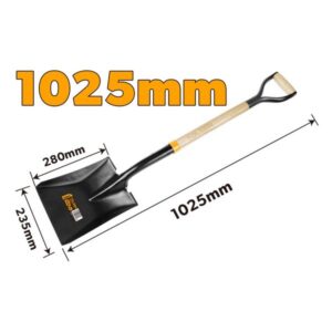 TO58002 LOPATA RAVNA ŽELJEZNA SA DRVENIM DRŽALOM 1025 MM