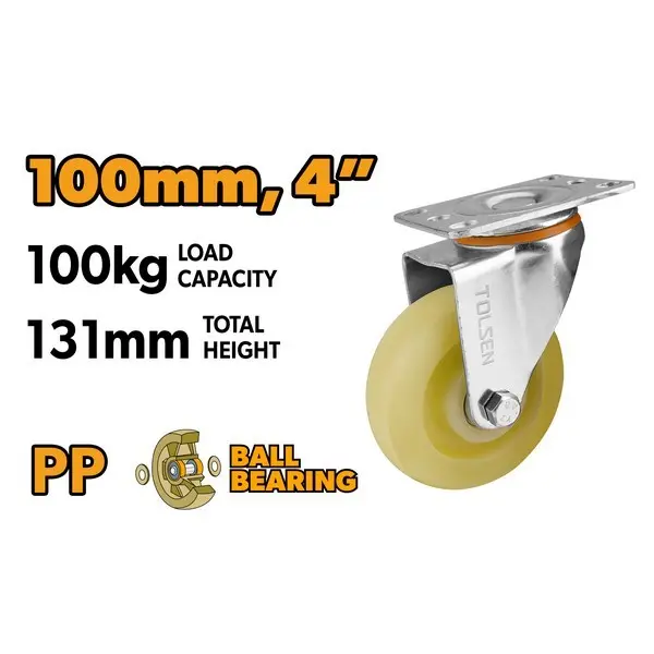 TO62908 KOTAČ ZA KOLICA OKRETNI PP 100 MM- MAX. 100 KG