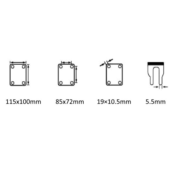 TO62931 KOTAČ ZA KOLICA FIX 125 MM MAX. 240 KG