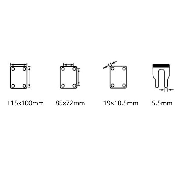 TO62937 KOTAČ ZA KOLICA FIX 190 MM, MAX 380 KG