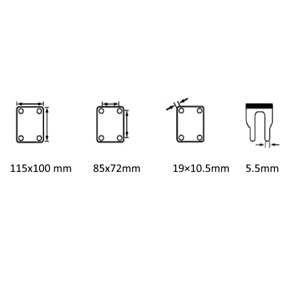 TO62938 KOTAČ ZA KOLICA OKRETNI 190 MM- MAX. 380 KG