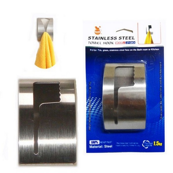 YWF3-16476-5 KUKICA METALNA LJEPLJIVA ZA RUČNIK DO 1.5 KG