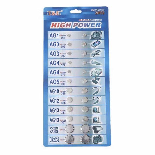 BATERIJA DUGME ALKALNA SET 24 KOM