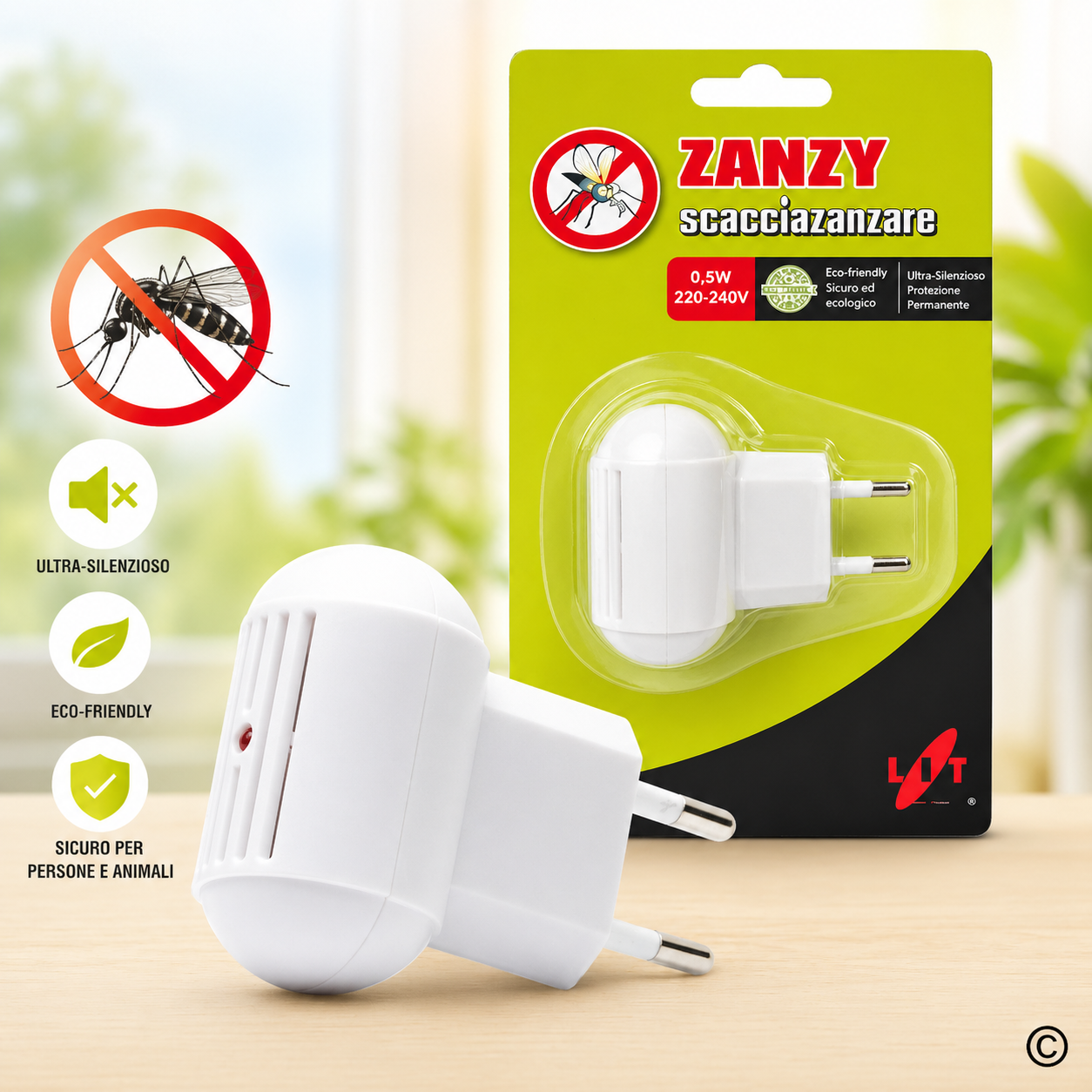 LTZANZY ULTRASONIČNI  REPELENT PROTIV KOMARACA 20M2