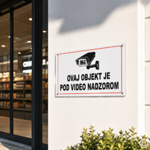 PLOČICA VIDEO NADZOR 21X30 A4