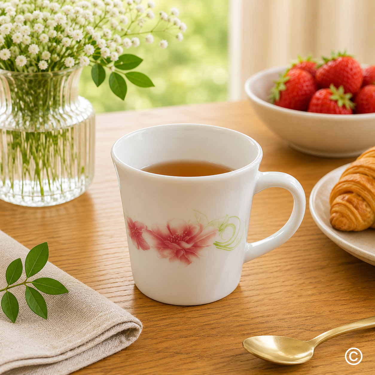 WECB250/6-9 ŠALICA 250 ML ROZI DEKOR