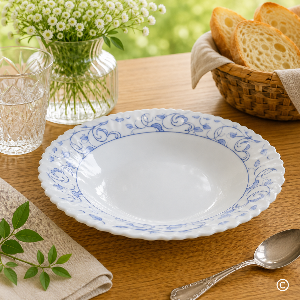 WELHSP85/6-10 TANJUR DUBOKI 21,5 CM (8.5") PLAVI DEKOR
