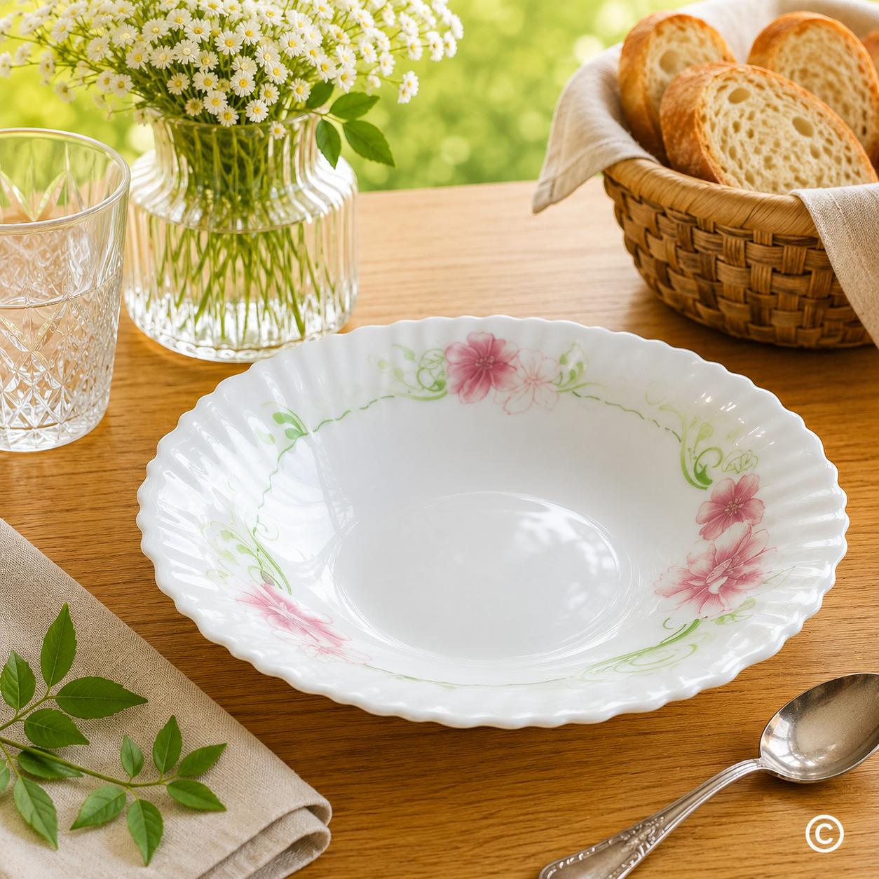 WELHSP85/6-9 TANJUR DUBOKI 21,5 CM (8.5") ROZI DEKOR