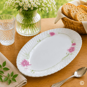 TANJUR OVALNI 30,5 CM (12") ROZI DEKOR