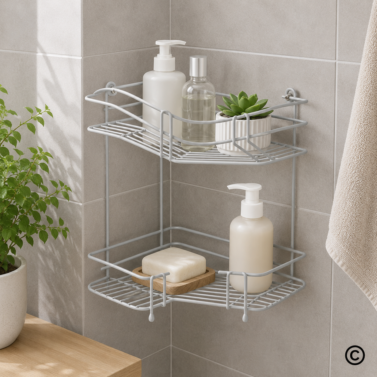 VJEŠALICA KUPAONSKA KUTNA 35X26X26 CM