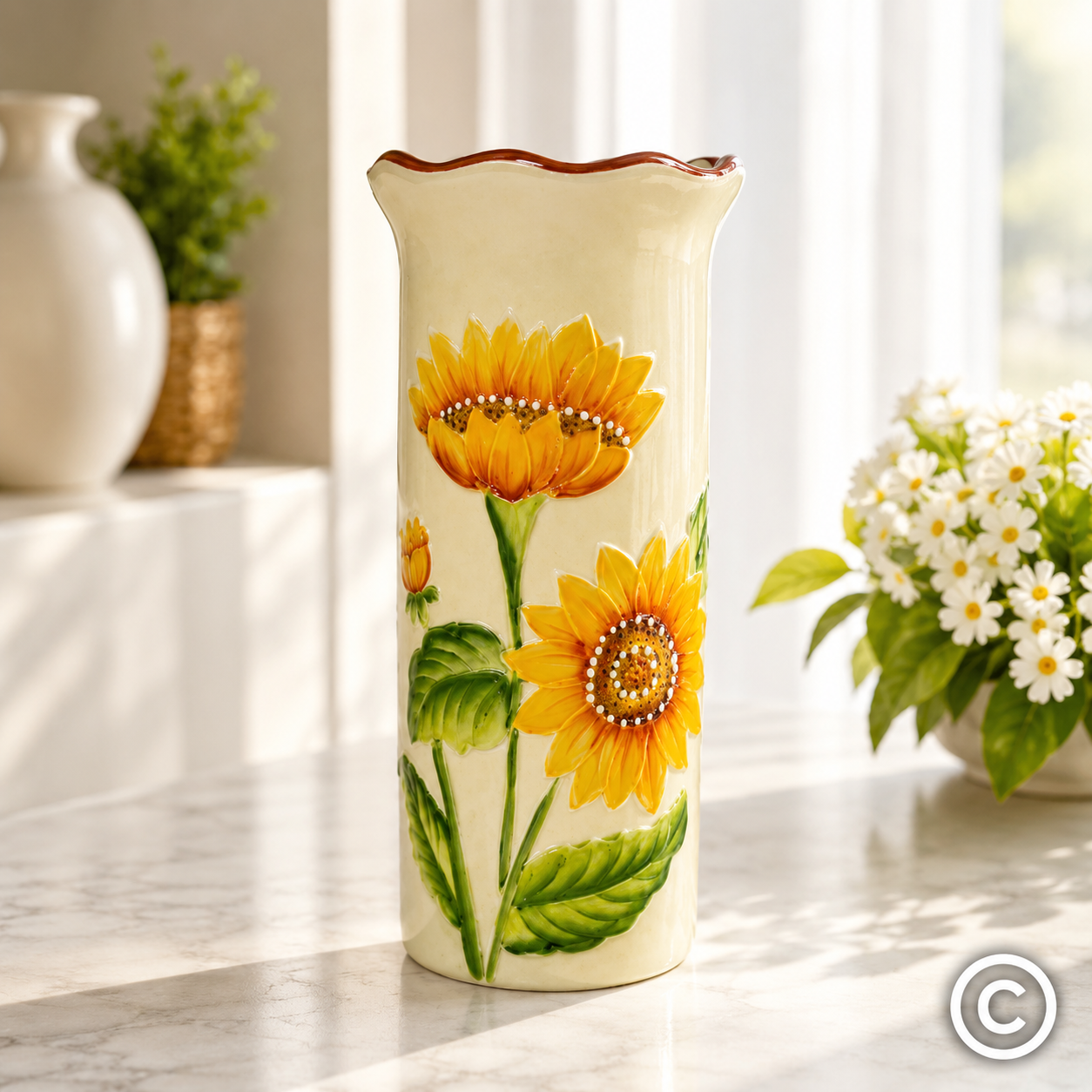 VAZA KERAMIČKA SUNCOKRET 30 CM