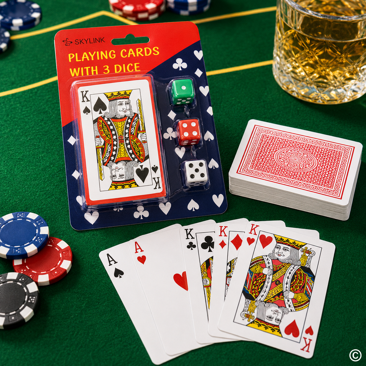 YWH2-25839-2 KARTE ZA POKER SA KOCKAMA