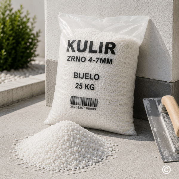 KULIR ZRNO 4-7MM  BIJELO 25 KG
