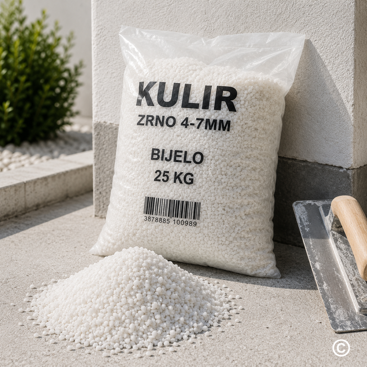 KE007942 KULIR ZRNO 4-7MM  BIJELO 25 KG