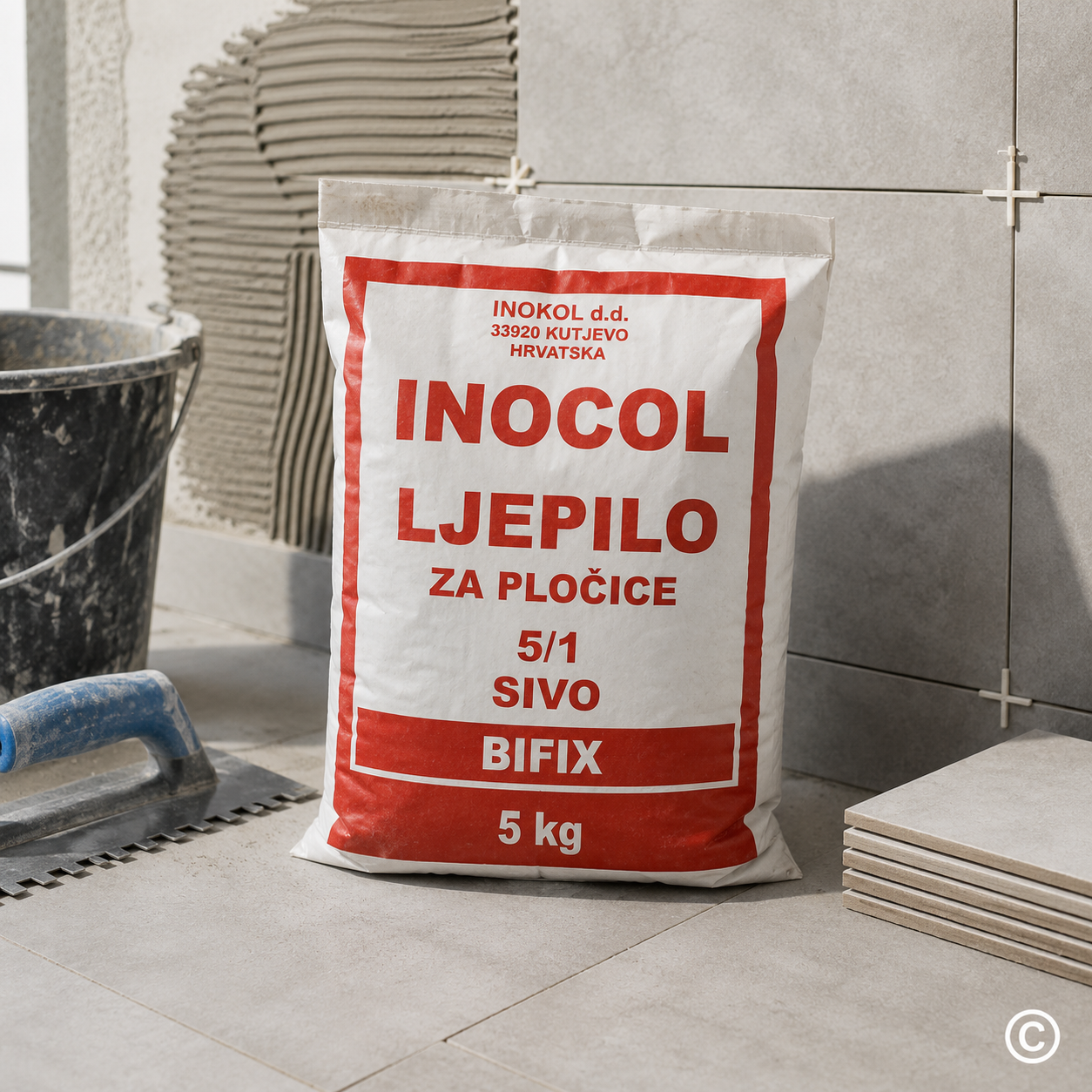 MK6884 LJEPILO ZA PLOČICE 5/1 INOCOL SIVO BIFIX