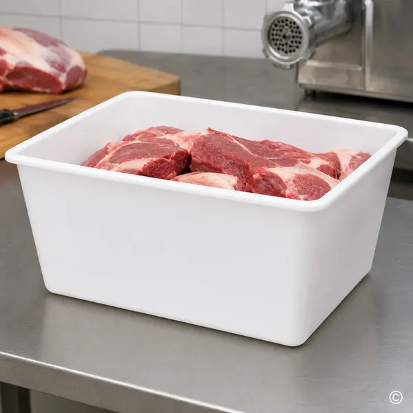 AM91494 POSUDA ZA MESO ČETVRTASTA 50 L-BIJELA
