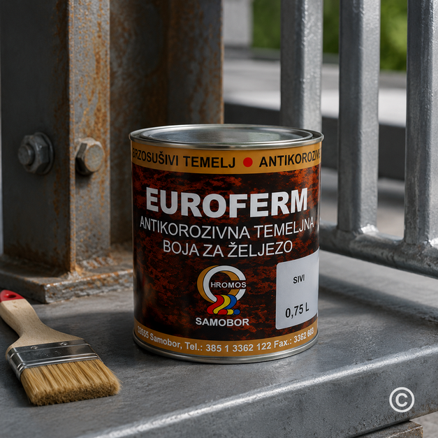 CS910652 EUROFERM BRZOSUŠIVI TEMELJ SIVI 0,75 L