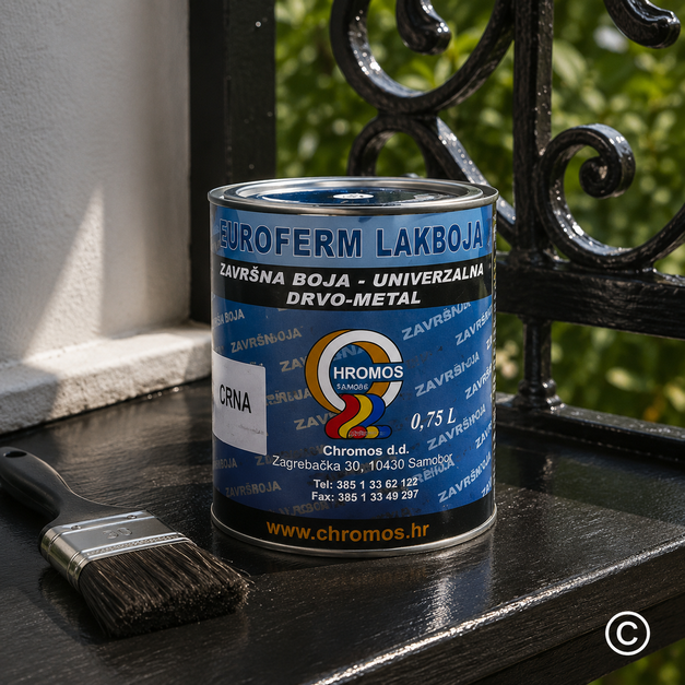 CS910704 EUROFERM LAK BOJA CRNA 0,75