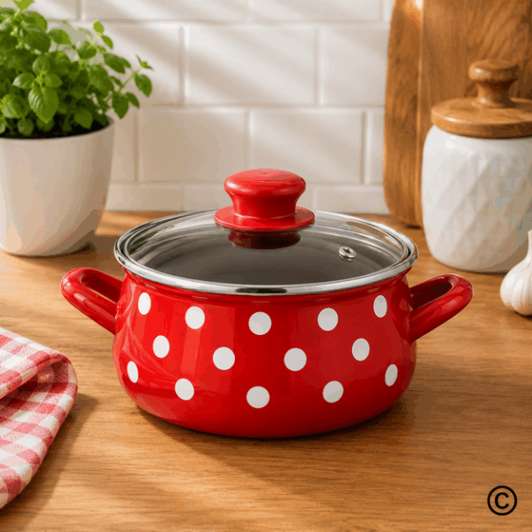 LONAC DUBOKI TRB.S POKL.16 CM ,1,9L TOČKICA/CRVENA