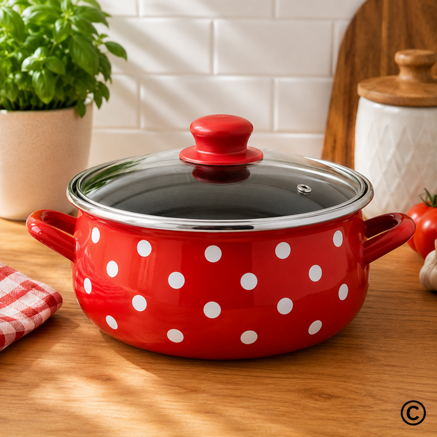EM3035/20D ZDJELA DUBOKA TRB.S POKL.20CM 4L,TOČKICA/CRVENA