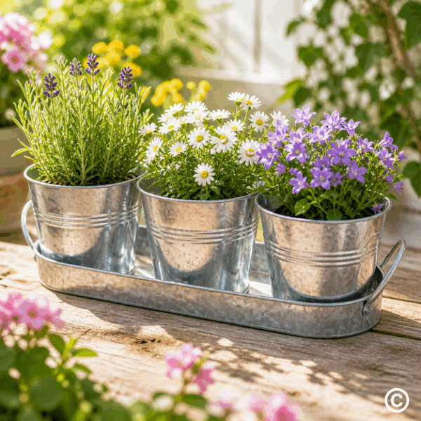 SET 3 TEGLE GALVANIZIRANE 28,5X9,5X8 CM
