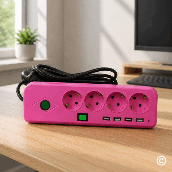 KABEL PRODUŽNI ZA PC 4 UTIČNICE + 4 USB 2M