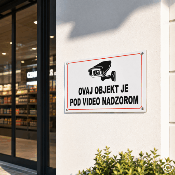 PLOČICA VIDEO NADZOR 21X30 A4