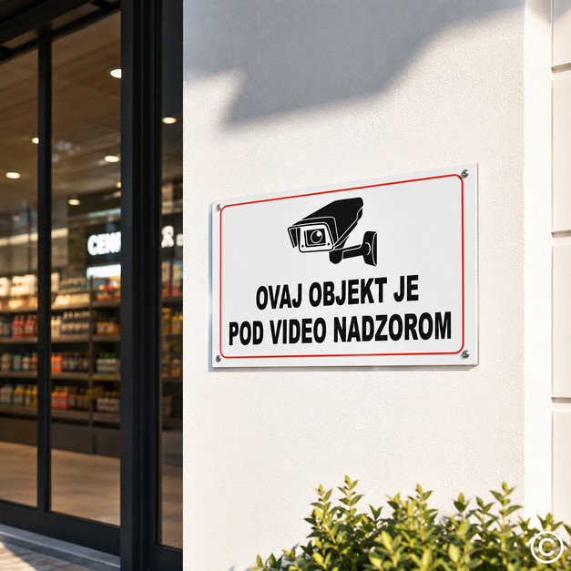 PR11368 PLOČICA VIDEO NADZOR 21X30 A4