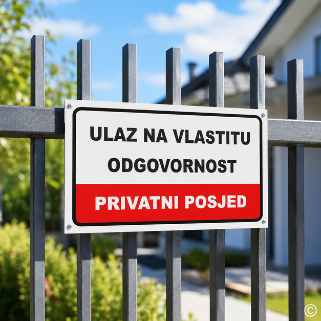 PR12019 PLOČICA PRIVATNI POSJED 21X30 CM