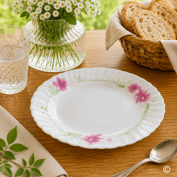 TANJUR PLITKI 19 CM (7.5") ROZI DEKOR
