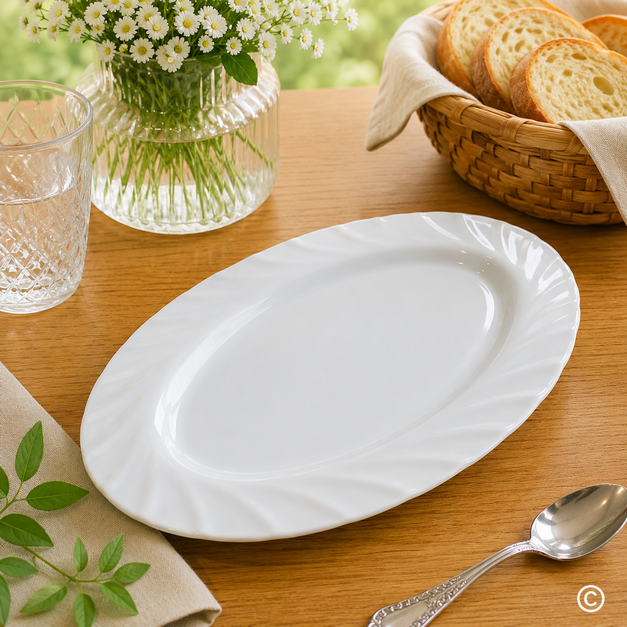 WELHYP120/2-W TANJUR OVALNI 30,5 CM (12") BIJELI