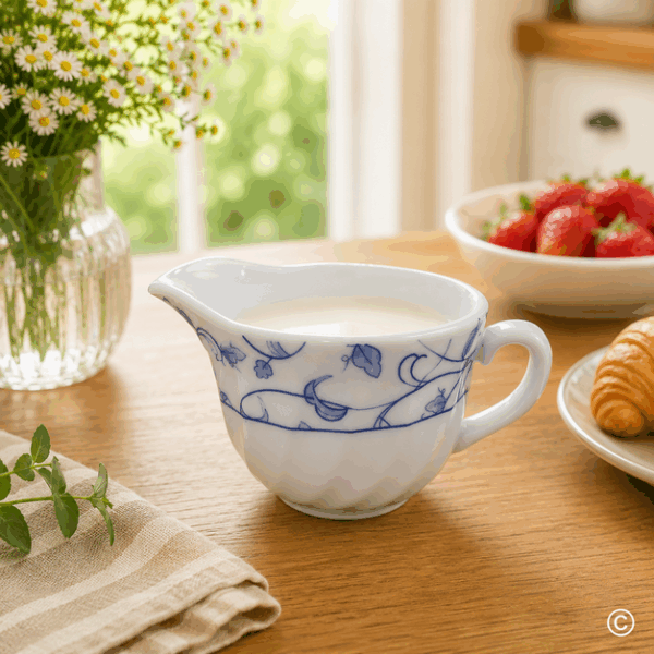 POSUDA ZA MLIJEKO 190 ML PLAVI DEKOR