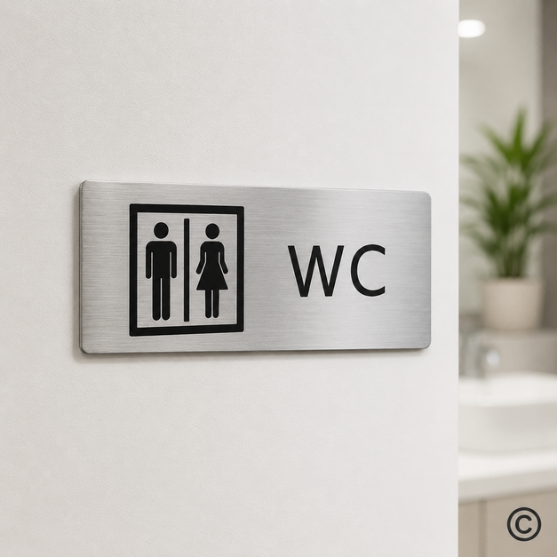 YW2F-34758-5 OZNAKA METALNA WC 17X5 CM