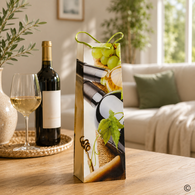 YWC3-7486-17 VREĆICA PAPIR. ZA VINO 12X36X9 CM