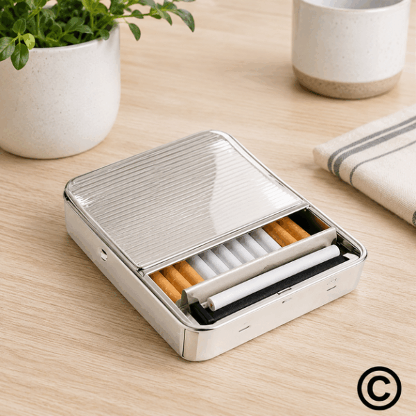 ETUI ZA CIGARETE SA MOTALICOM METALNI 9X8X2 CM