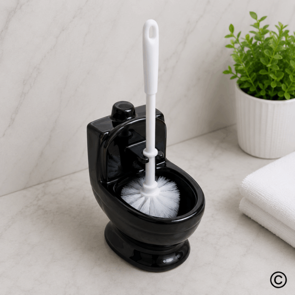 STALAK ZA WC ČETKU CRNI 10 X 20 CM KERAMIKA