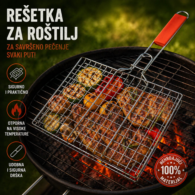 YWF3-16227-3 MREŽA ZA ROŠTILJ 34X22 CM